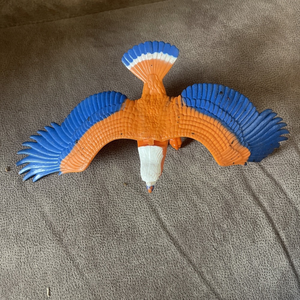 Vintage MOTU Zoar Mattel 1972 Eagle Figure Japan Orange & Blue Large Bird Toy